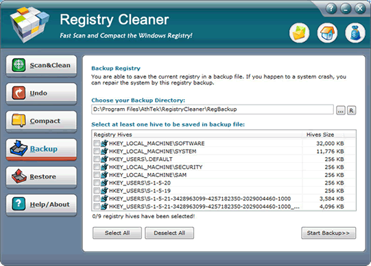 Backup Registry